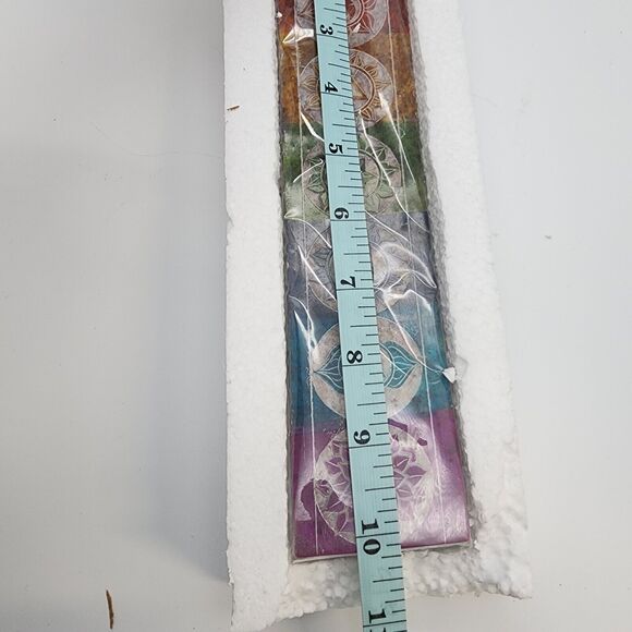 Boho Incense Stick Holder Curved Soapstone Chakra Diwali Multicolor Decor Crocon - Picture 8 of 8